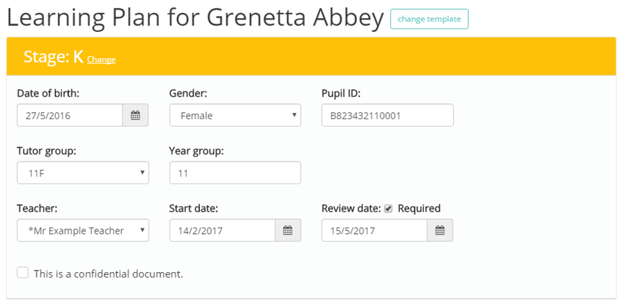 Provision Map learning plan 1