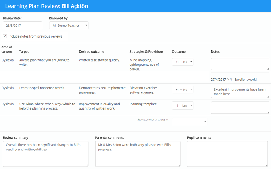 Provision Map plan review example