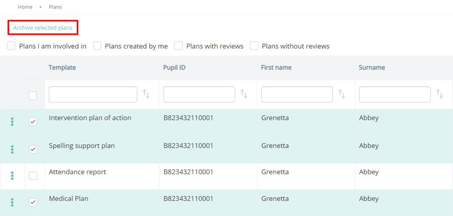 Provision Map archive_selected_plans_button