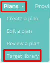 Provision Map target library in plans tab