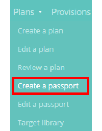 Provision Map create a passport tab