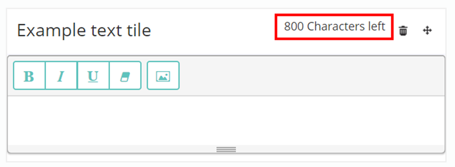 Provision Map text tile character limit