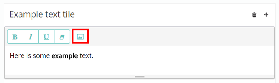 Provision Map text tile add image button