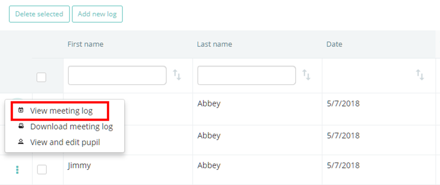 Provision Map view_meeting_log