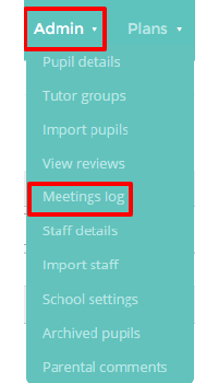 Provision Map meetings log tab