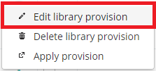 Provision Map edit prov library