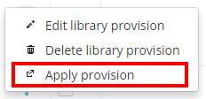 Provision Map apply provision