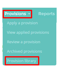 Provision Map provision library button