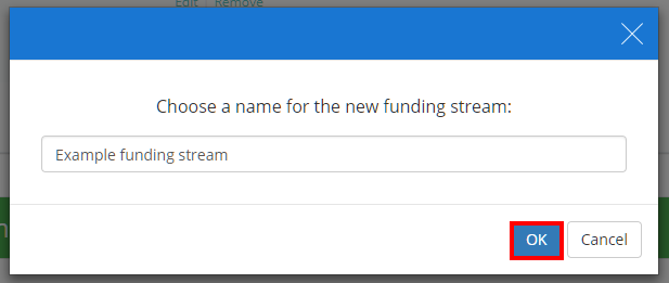 Provision Map add funding stream popup