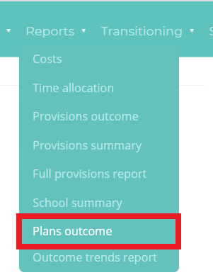 Provision Map PLAN-OUTCOME-dropdown-menu
