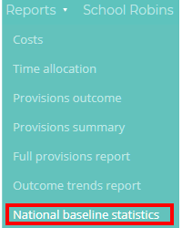 Provision Map national baseline statistics tab