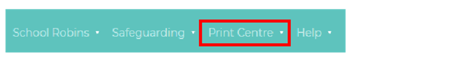 Provision Map print centre menu option