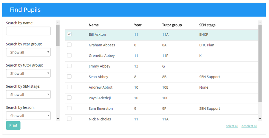 Provision Map print_centre_pupil_selection