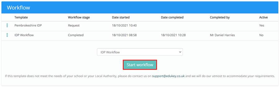 Provision Map start_workflow_button