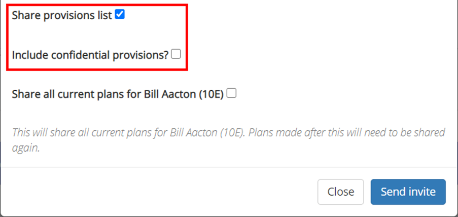 Provision Map invite agency share provisions
