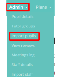 Provision Map import pupils tab