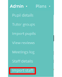 Provision Map import staff tab