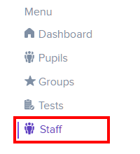 Staff dropdown in LAO menu