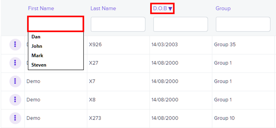pupil search options in LAO