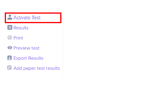 active test option in LAO menu