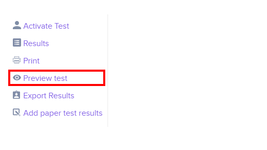 preview test option in LAO menu