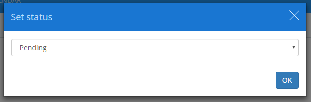 Class Charts set bulk order status popup