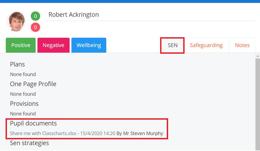 Provision Map share files how it looks in Class Charts