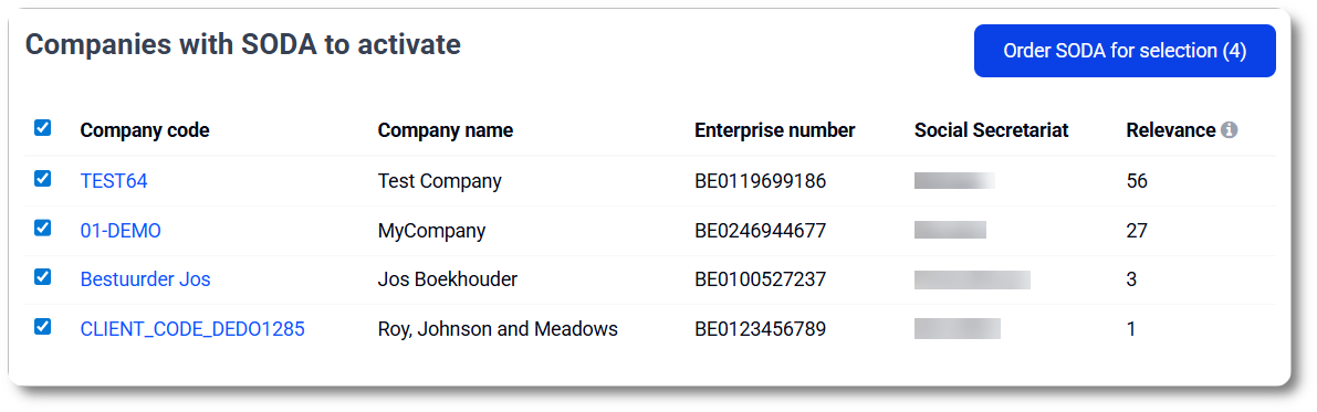 Instantly activate SODA for the desired selection