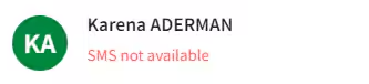 SMS not available message