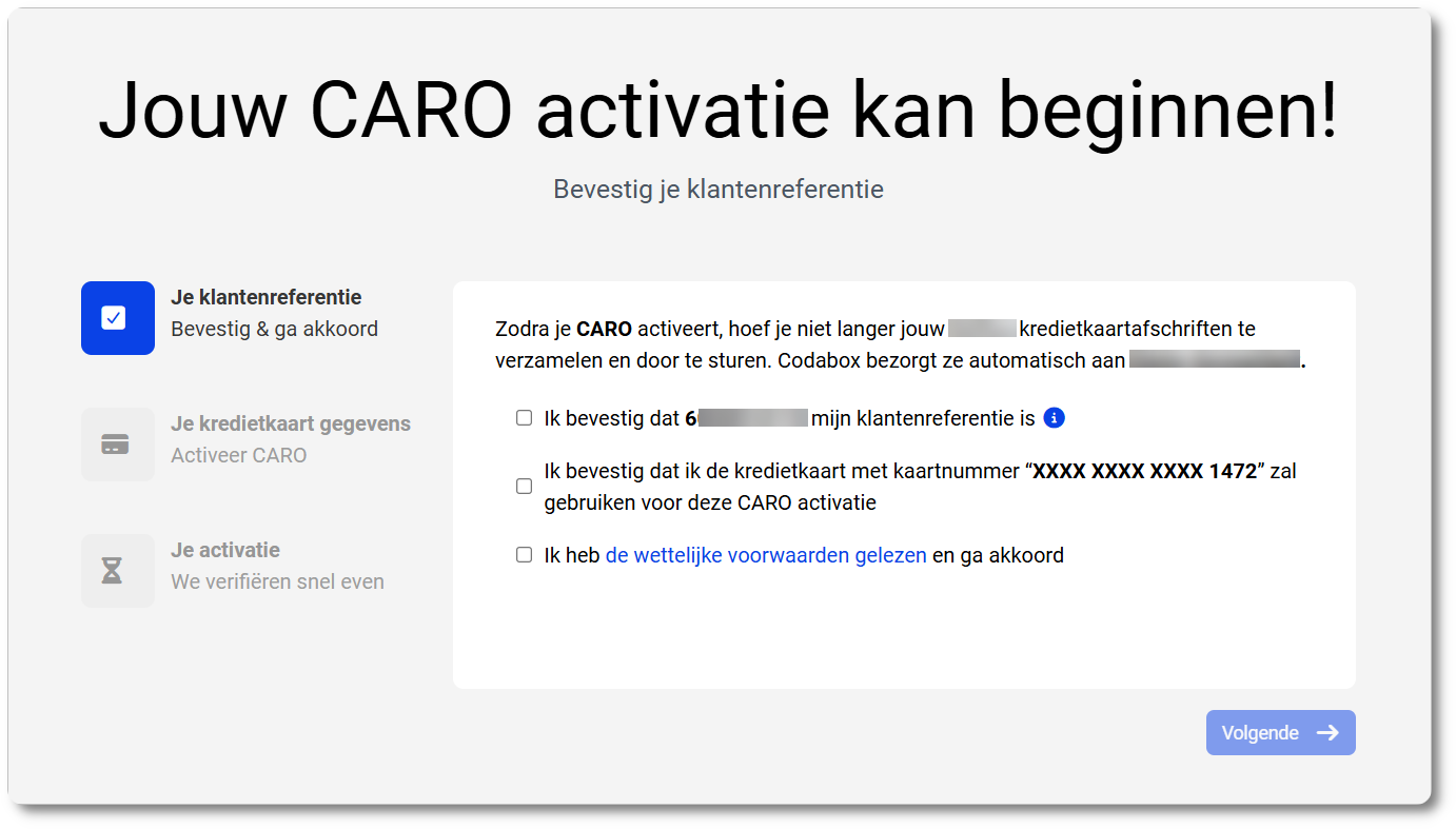 Akkoord kaarthouder: welkom