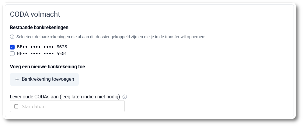 De CODA-dienst aanvragen of overzetten