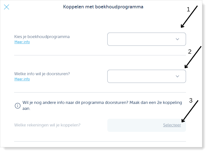 Koppelen met boekhoudprogramma