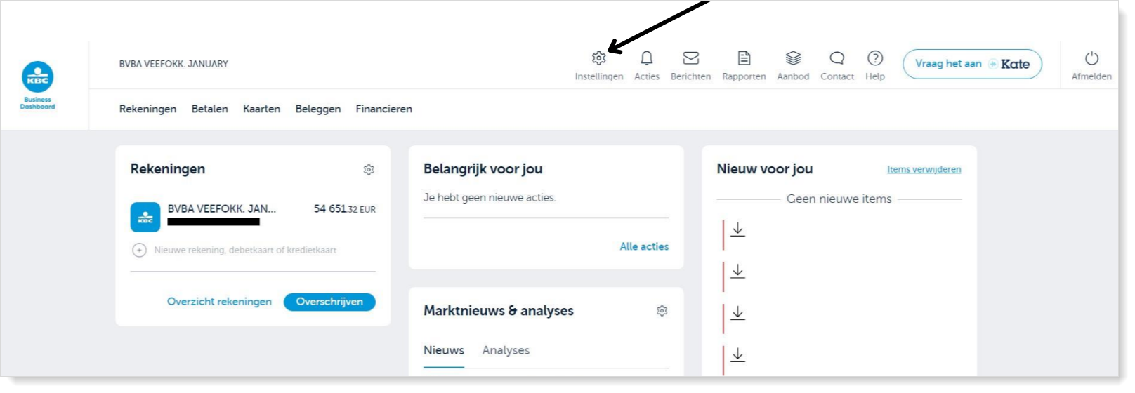 KBC Business Dashboard