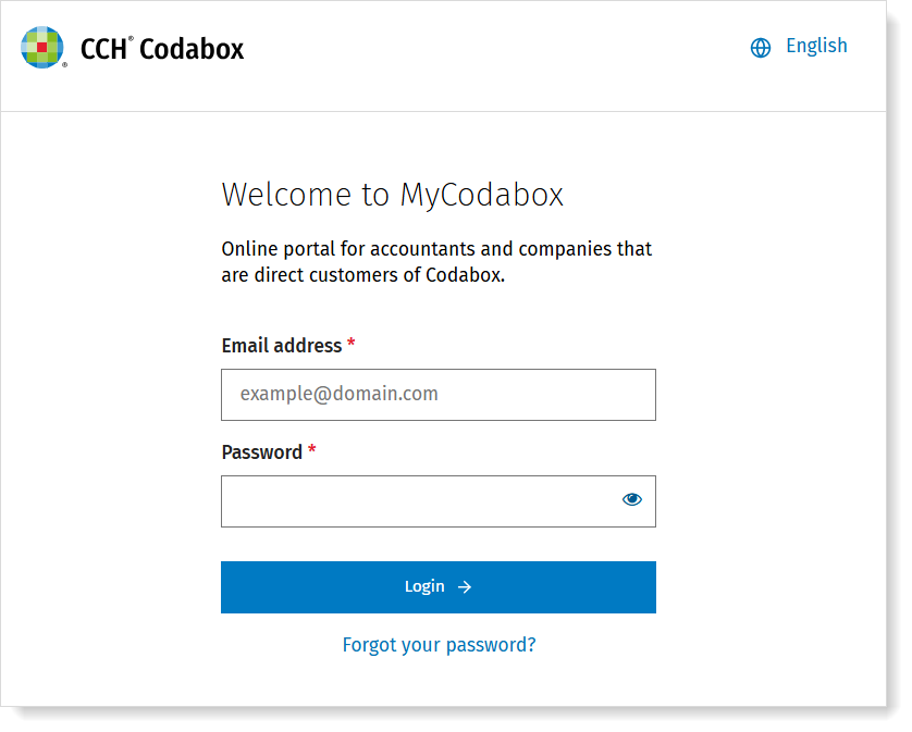 Connect to MyCodabox