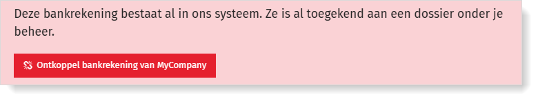 Ontkoppel bankrekening