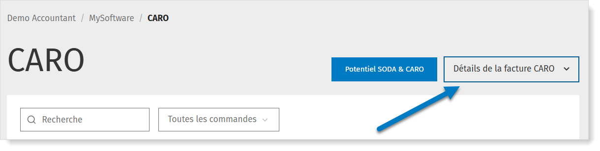 Télécharger les détails de la facture CARO