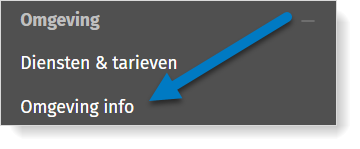 Omgeving info wijzigen