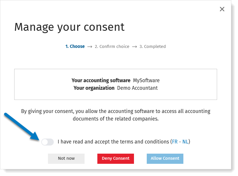 Manage consent