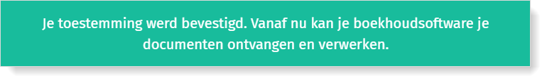 Toestemming bevestigd in MyCodaBox