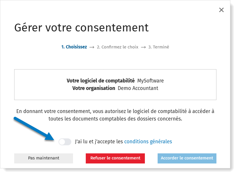Gérer votre consentement dans MyCodabox