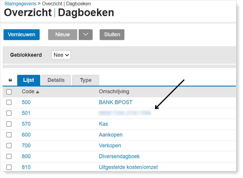 Exact Online - Bankrekening
