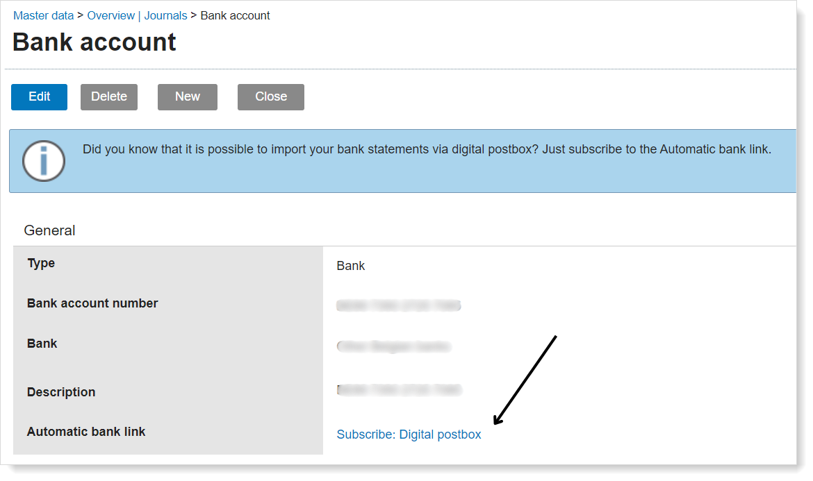 Exact Online - subscribe digital postbox
