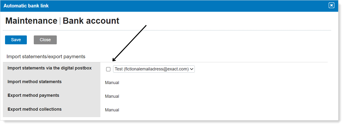 Exact Online - select digital postbox