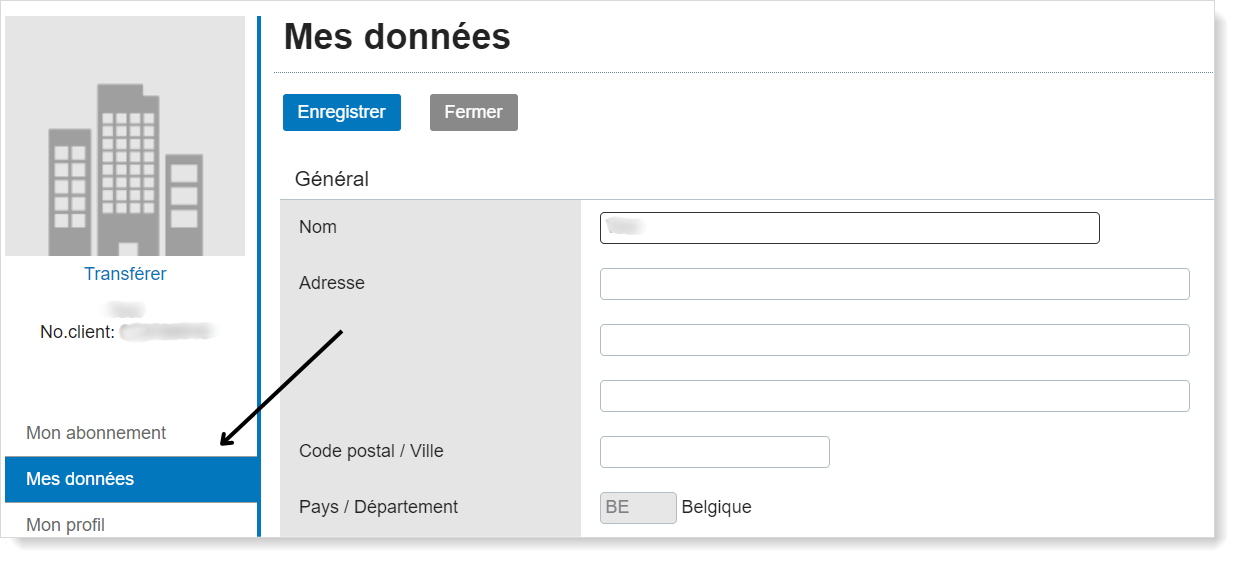 Exact Online - mes données