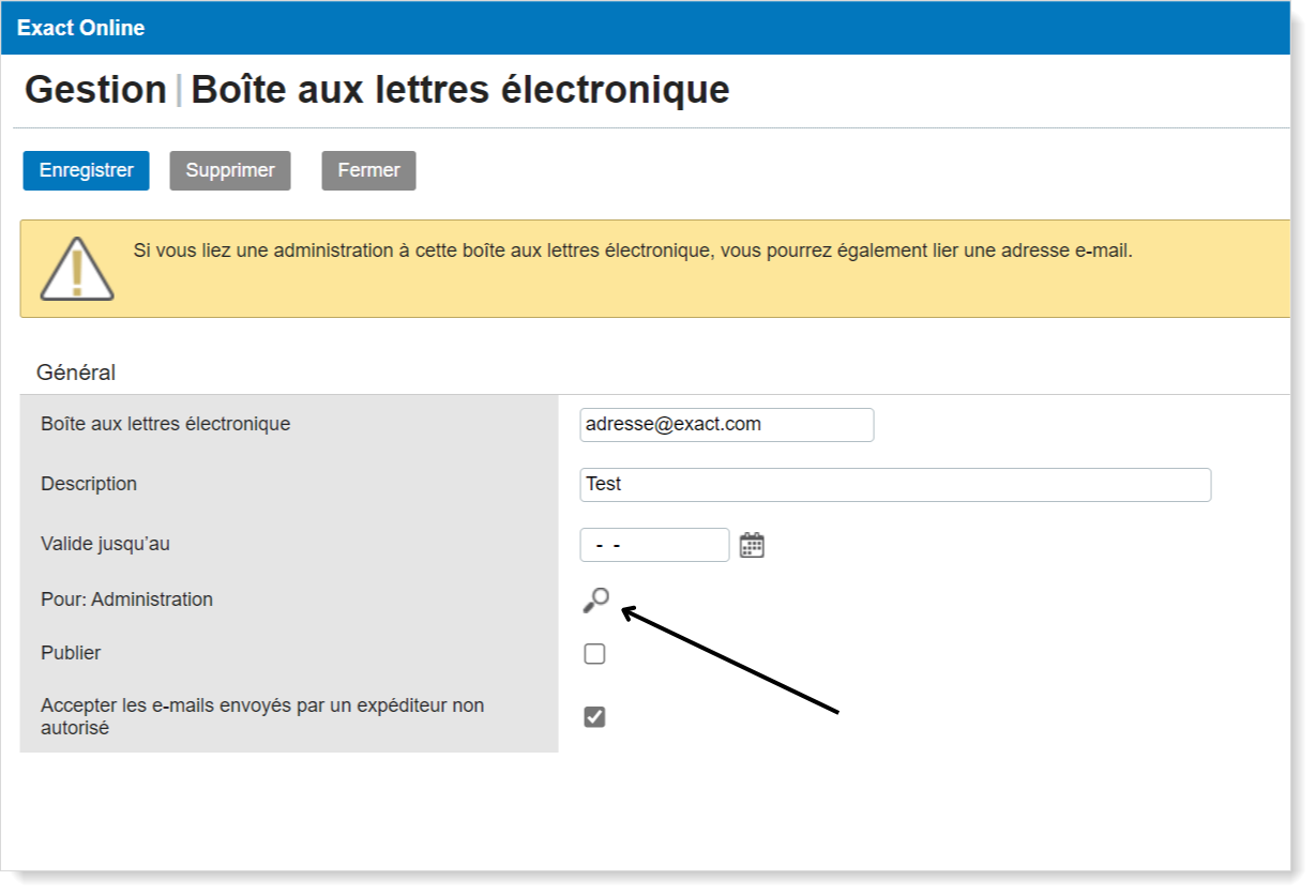 Exact Online - administration