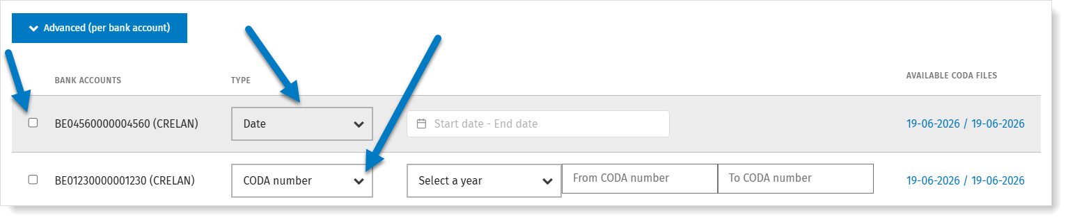 Get a delivery on demand with separate selections per bank account