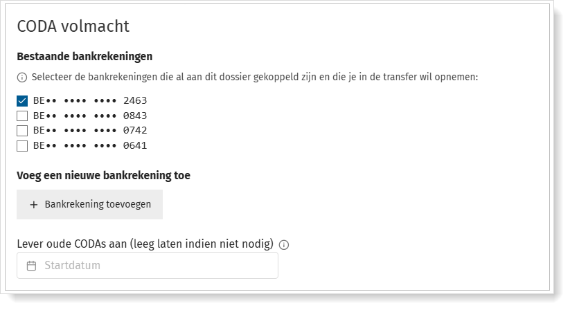 De CODA-dienst aanvragen of overzetten