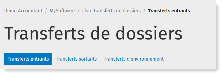 Accéder au statut des différents types de transfert possible via MyCodabox