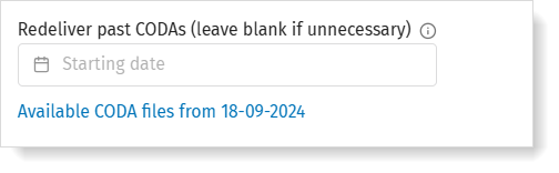 Request to redeliver CODA via MyCodaBox