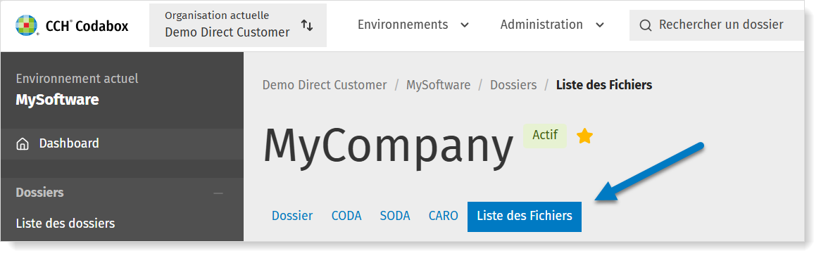 Bouton : Liste des Fichiers par dossier